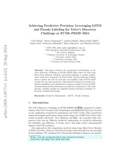 Achieving Predictive Precision: Leveraging LSTM and Pseudo Labeling for
  Volvo's Discovery Challenge at ECML-PKDD 2024
