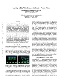 Learning to Play Video Games with Intuitive Physics Priors