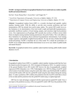 PyGRF: An improved Python Geographical Random Forest model and case
  studies in public health and natural disasters
