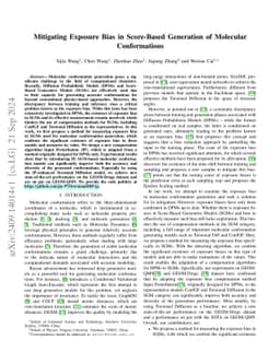 Mitigating Exposure Bias in Score-Based Generation of Molecular
  Conformations