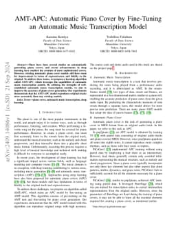 AMT-APC: Automatic Piano Cover by Fine-Tuning an Automatic Music
  Transcription Model