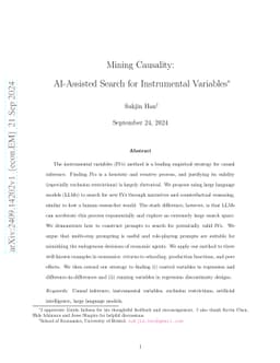 Mining Causality: AI-Assisted Search for Instrumental Variables