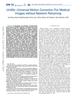 UniMo: Universal Motion Correction For Medical Images without Network Retraining