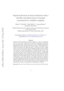 Improved direction of arrival estimations with a wearable microphone
  array for dynamic environments by reliability weighting