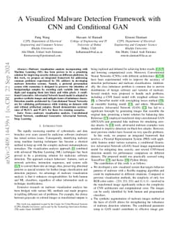 A Visualized Malware Detection Framework with CNN and Conditional GAN