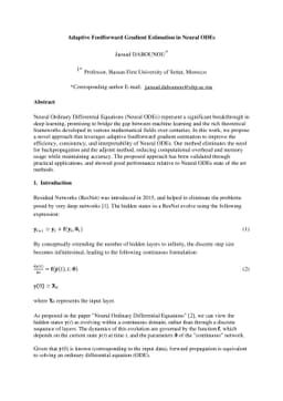 Adaptive Feedforward Gradient Estimation in Neural ODEs