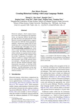 Past Meets Present: Creating Historical Analogy with Large Language
  Models