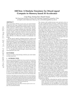MICSim: A Modular Simulator for Mixed-signal Compute-in-Memory based AI
  Accelerator