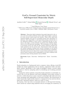 GroCo: Ground Constraint for Metric Self-Supervised Monocular Depth
