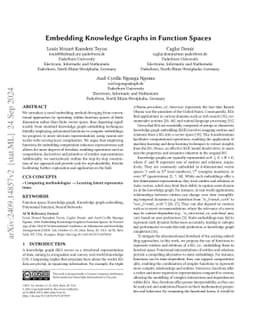 Embedding Knowledge Graph in Function Spaces