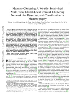 Mammo-Clustering: A Multi-views Tri-level Information Fusion Context Clustering Framework for Localization and Classification in Mammography