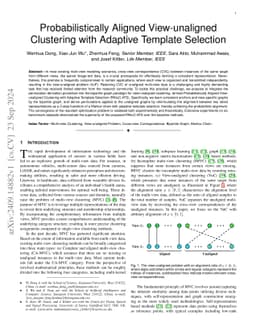 Probabilistically Aligned View-unaligned Clustering with Adaptive
  Template Selection