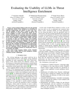 Evaluating the Usability of LLMs in Threat Intelligence Enrichment