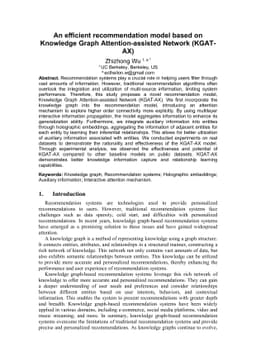 An Efficient Recommendation Model Based on Knowledge Graph
  Attention-Assisted Network (KGATAX)