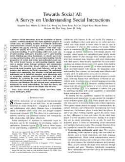 Towards Social AI: A Survey on Understanding Social Interactions