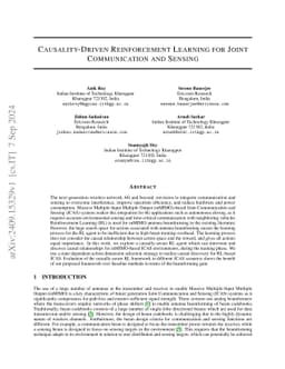 Causality-Driven Reinforcement Learning for Joint Communication and
  Sensing