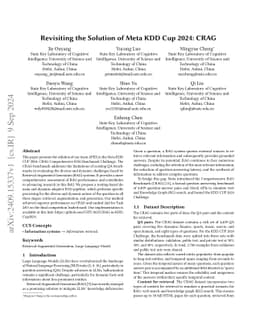 Revisiting the Solution of Meta KDD Cup 2024: CRAG