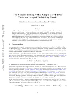 Two-Sample Testing with a Graph-Based Total Variation Integral
  Probability Metric