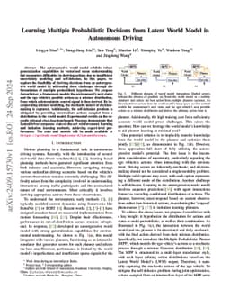 Learning Multiple Probabilistic Decisions from Latent World Model in
  Autonomous Driving