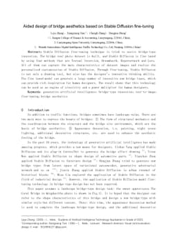 Aided design of bridge aesthetics based on Stable Diffusion fine-tuning