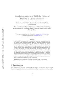 Introducing Anisotropic Fields for Enhanced Diversity in Crowd
  Simulation