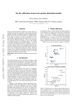 On the calibration of powerset speaker diarization models