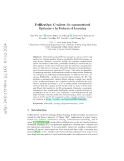 FedRepOpt: Gradient Re-parametrized Optimizers in Federated Learning