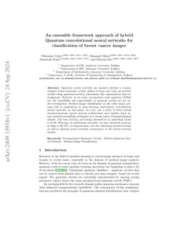 An ensemble framework approach of hybrid Quantum convolutional neural
  networks for classification of breast cancer images