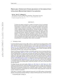 Provably Efficient Exploration in Inverse Constrained Reinforcement Learning