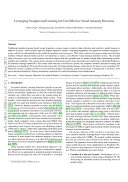 Leveraging Unsupervised Learning for Cost-Effective Visual Anomaly
  Detection