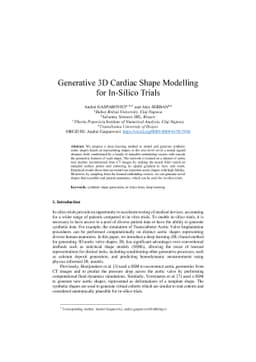Generative 3D Cardiac Shape Modelling for In-Silico Trials