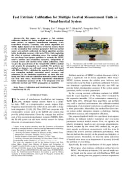 Fast Extrinsic Calibration for Multiple Inertial Measurement Units in
  Visual-Inertial System