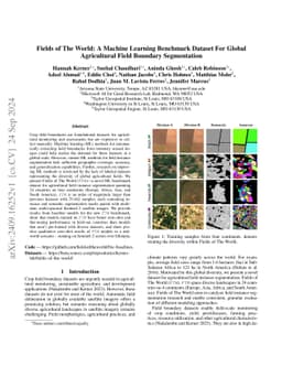 Fields of The World: A Machine Learning Benchmark Dataset For Global
  Agricultural Field Boundary Segmentation