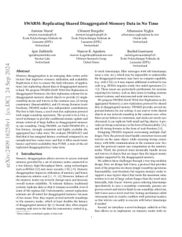 SWARM: Replicating Shared Disaggregated-Memory Data in No Time