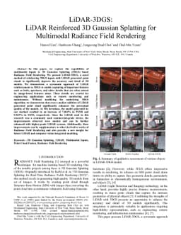 LiDAR-3DGS: LiDAR Reinforced 3D Gaussian Splatting for Multimodal
  Radiance Field Rendering