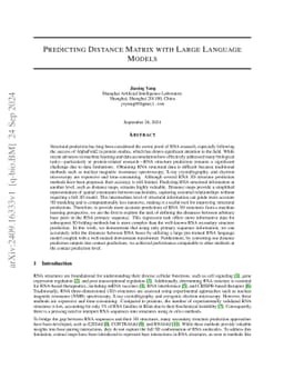 Predicting Distance matrix with large language models