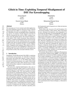 Glitch in Time: Exploiting Temporal Misalignment of IMU For Eavesdropping