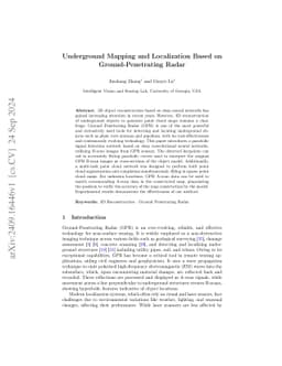 Underground Mapping and Localization Based on Ground-Penetrating Radar