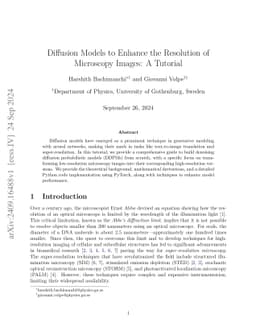 Diffusion Models to Enhance the Resolution of Microscopy Images: A
  Tutorial