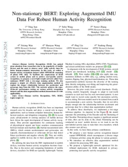 Non-stationary BERT: Exploring Augmented IMU Data For Robust Human
  Activity Recognition