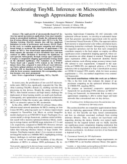 Accelerating TinyML Inference on Microcontrollers through Approximate
  Kernels