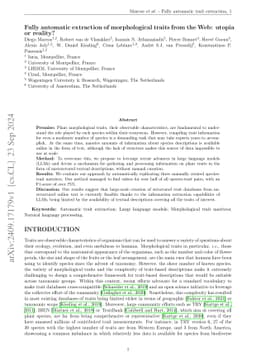 Fully automatic extraction of morphological traits from the Web: utopia or reality?