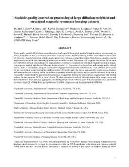 Scalable quality control on processing of large diffusion-weighted and
  structural magnetic resonance imaging datasets