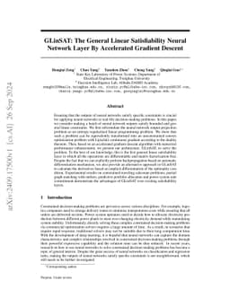 GLinSAT: The General Linear Satisfiability Neural Network Layer By
  Accelerated Gradient Descent