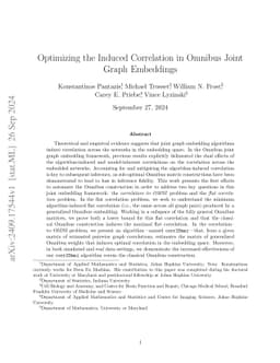Optimizing the Induced Correlation in Omnibus Joint Graph Embeddings