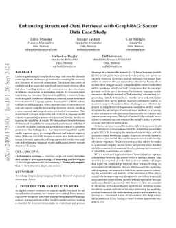 Enhancing Structured-Data Retrieval with GraphRAG: Soccer Data Case
  Study