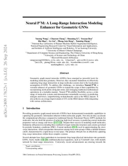 Neural P$^3$M: A Long-Range Interaction Modeling Enhancer for Geometric
  GNNs