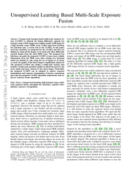 Unsupervised Learning Based Multi-Scale Exposure Fusion