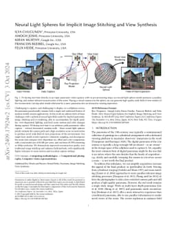 Neural Light Spheres for Implicit Image Stitching and View Synthesis