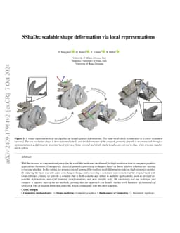 SShaDe: scalable shape deformation via local representations